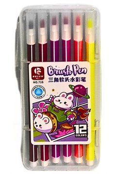 Фломастеры Brush Pen 12 цветов B0590 фото