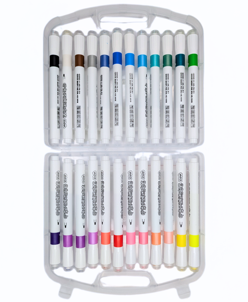 MARKER ACRYLIC CU ȘTAMPILĂ HAPPY 24 CULORI C00103 foto
