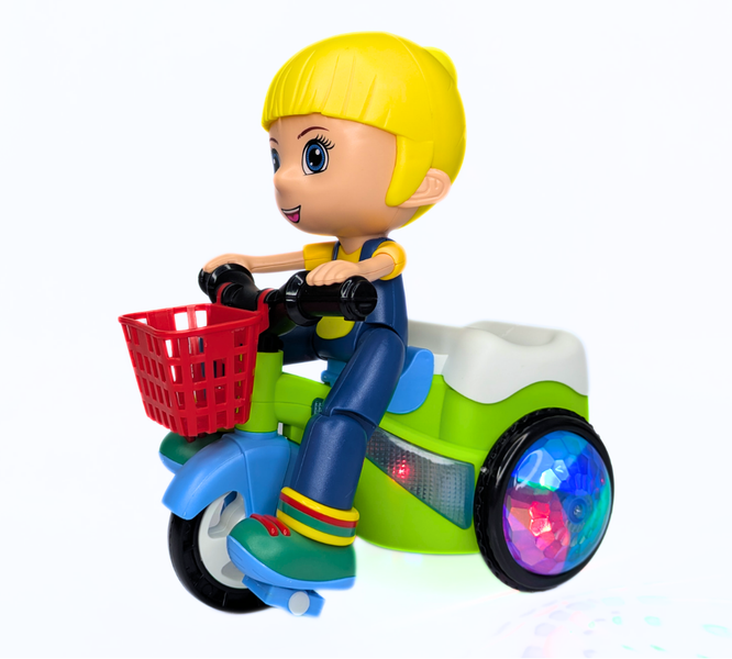 MOTOCICLETA MUZICALA CU FETITA B0608 foto