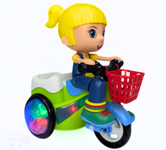 MOTOCICLETA MUZICALA CU FETITA B0608 foto