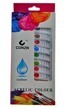 Vopsea Acrilică 12ml 12 culori C0145 foto