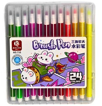 Фломастеры Brush Pen 24 цвета B0592 фото