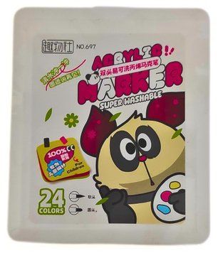 Marker Super Lavabile cu 2 v&acirc;rfuri 24 culori C0100 foto