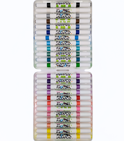 MARKER SUPER LAVABILE CU 2 V&Icirc;RFURI 24 CULORI C0100 foto