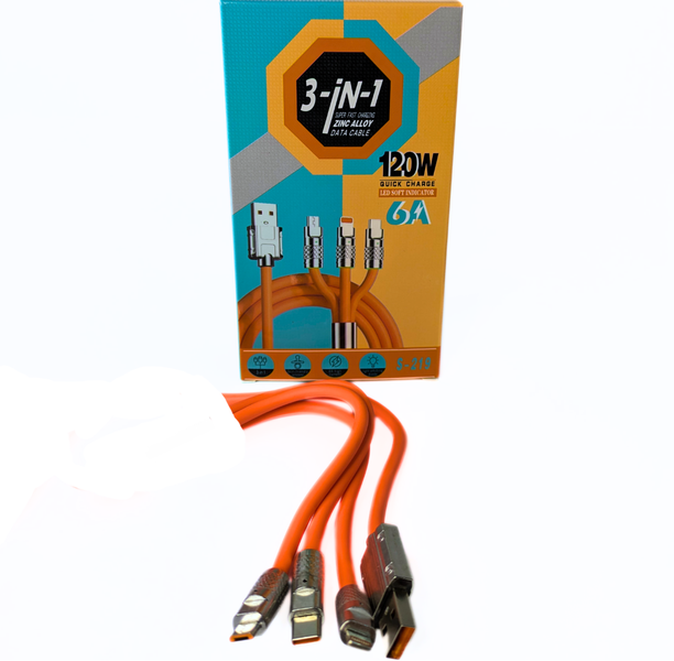 CABLU DE DATE SI INCARCARE RAPIDA 3-IN-1 DIN ALIAJ DE ZINC N0025 foto